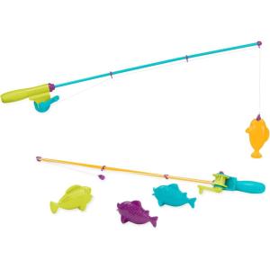 image:imageBattat  Play Rod amp Reel  Wind  Up Magnetic Lure  2 Rods amp 4 Colorful Fish  Beach amp Water Toys  3 Years Magnetic Fishing SetMagnetic Fishing Set