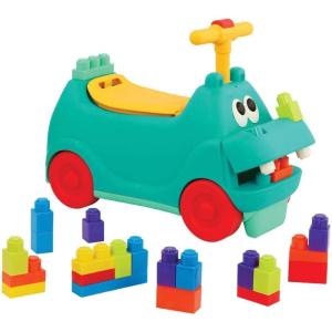 image:imageBattat  STEM Scooter  26 Building Bricks  Lights amp Sounds  Storage Seat  12 Months  Hippo Ride  On with Large Locblocs