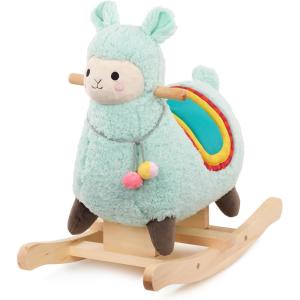 image:imageBattat  Zebra Rocking Horse  Wooden Rocker amp Plush Body  Active Play Toy  Sturdy amp Durable  12 Months  Rockin ZebraLlama