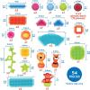 image:imageBattat  Bristle Blocks  STEM Interlocking Building Blocks  54 Pieces Playset  Reusable Storage Bucket  Developmental Toys for Toddlers amp Kids  Jungle Advetures  2 Years