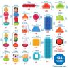 image:imageBattat  Bristle Blocks  STEM Interlocking Building Blocks  85 Pieces Playset  Reusable Carry Case  Developmental Toys for Toddlers amp Kids  Safari Adventure Carrying Case  2 Years113Piece Blue