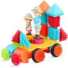 image:imageBattat  Bristle Blocks  STEM Interlocking Building Blocks  85 Pieces Playset  Reusable Carry Case  Developmental Toys for Toddlers amp Kids  Safari Adventure Carrying Case  2 Years85Pc Safari Adventure