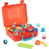 image:imageBattat  Bristle Blocks  STEM Interlocking Building Blocks  85 Pieces Playset  Reusable Storage Bin  Developmental Toys for Toddlers amp Kids  2 Years85Piece