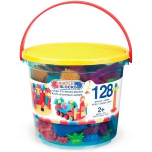 image:imageBattat  Bristle Blocks  STEM Interlocking Building Blocks  50 Pieces Playset  Developmental Toys for Toddlers amp Kids  Basic Builder Bucket  2 Years128pc Jungle Adventure