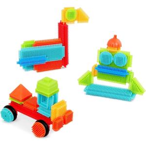 image:imageBattat  Bristle Blocks  STEM Interlocking Building Blocks  50 Pieces Playset  Developmental Toys for Toddlers amp Kids  Basic Builder Bucket  2 YearsBristle Block Bucket