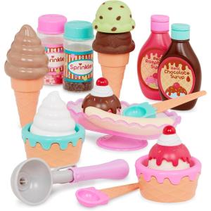 image:imageBattat  Play Circle  Toy Food  Ice Cream Set  Kitchen Accessories for Kids  Pretend Play  Sweet Treats Ice Cream Parlour  3 Years21 PiecesIce Cream Parlour 21 Pcs