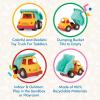 image:imageBattat  Wonder Wheels  Recycling Truck  3 Compartments for Waste Management  Vehicle for Toddlers  Recyclable  1 Year Dump Truck
