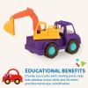 image:imageBattat  Wonder Wheels  Recycling Truck  3 Compartments for Waste Management  Vehicle for Toddlers  Recyclable  1 Year Excavator Truck
