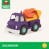 image:imageBattat  Wonder Wheels  Recycling Truck  3 Compartments for Waste Management  Vehicle for Toddlers  Recyclable  1 Year Excavator Truck