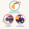 image:imageBattat  Wonder Wheels  Recycling Truck  3 Compartments for Waste Management  Vehicle for Toddlers  Recyclable  1 Year Excavator Truck