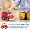 image:imageBattat  Wonder Wheels  Recycling Truck  3 Compartments for Waste Management  Vehicle for Toddlers  Recyclable  1 Year Fire Truck