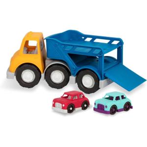 image:imageBattat  Wonder Wheels  Toy Carrier Truck amp 2 Toy Cars  Vehicle Playset for Kids Toddlers  Pretend Play  Recyclable Materials  1year Car Carrier with 2 Cars