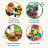image:imageBattat  Plastic Toy Cars  6 Pack amp Storage Bag  Colorful Toddler Trucks  Easy to Clean  2 Years  Mini Monster Trucks