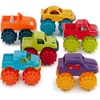 image:imageBattat  Plastic Toy Cars  6 Pack amp Storage Bag  Colorful Toddler Trucks  Easy to Clean  2 Years  Mini Monster Trucks