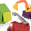 image:imageBattat  Wonder Wheels  3 Pieces Toy Truck Set  Dump Tow Cement Toy Construction Vehicles  Recyclable Materials  1 Year  YellowFire  Recycling  Excavator Trucks