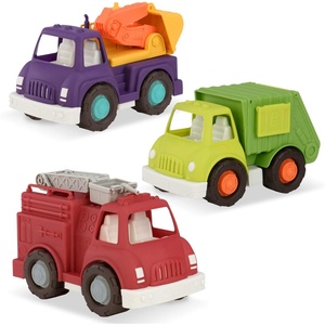 image:imageBattat  Wonder Wheels  3 Pieces Toy Truck Set  Dump Tow Cement Toy Construction Vehicles  Recyclable Materials  1 Year  YellowFire  Recycling  Excavator Trucks