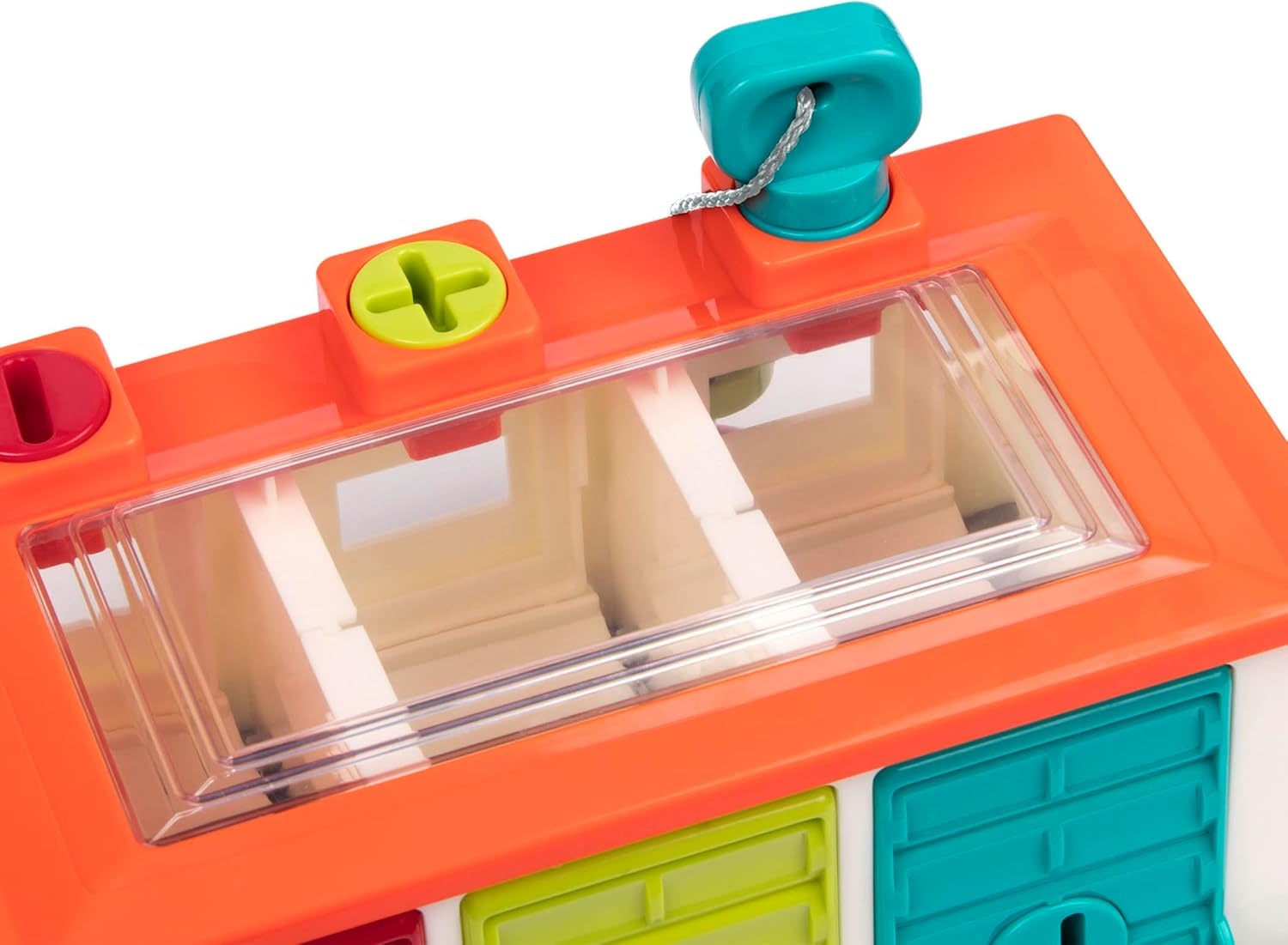 image:imageBattat  Car amp Color Sorting Playset  Cause  and  Effect Toy  Push amp Go Cars  Color  Coded Matching  2 Years  3  Car Garage Red3 Car Garage
