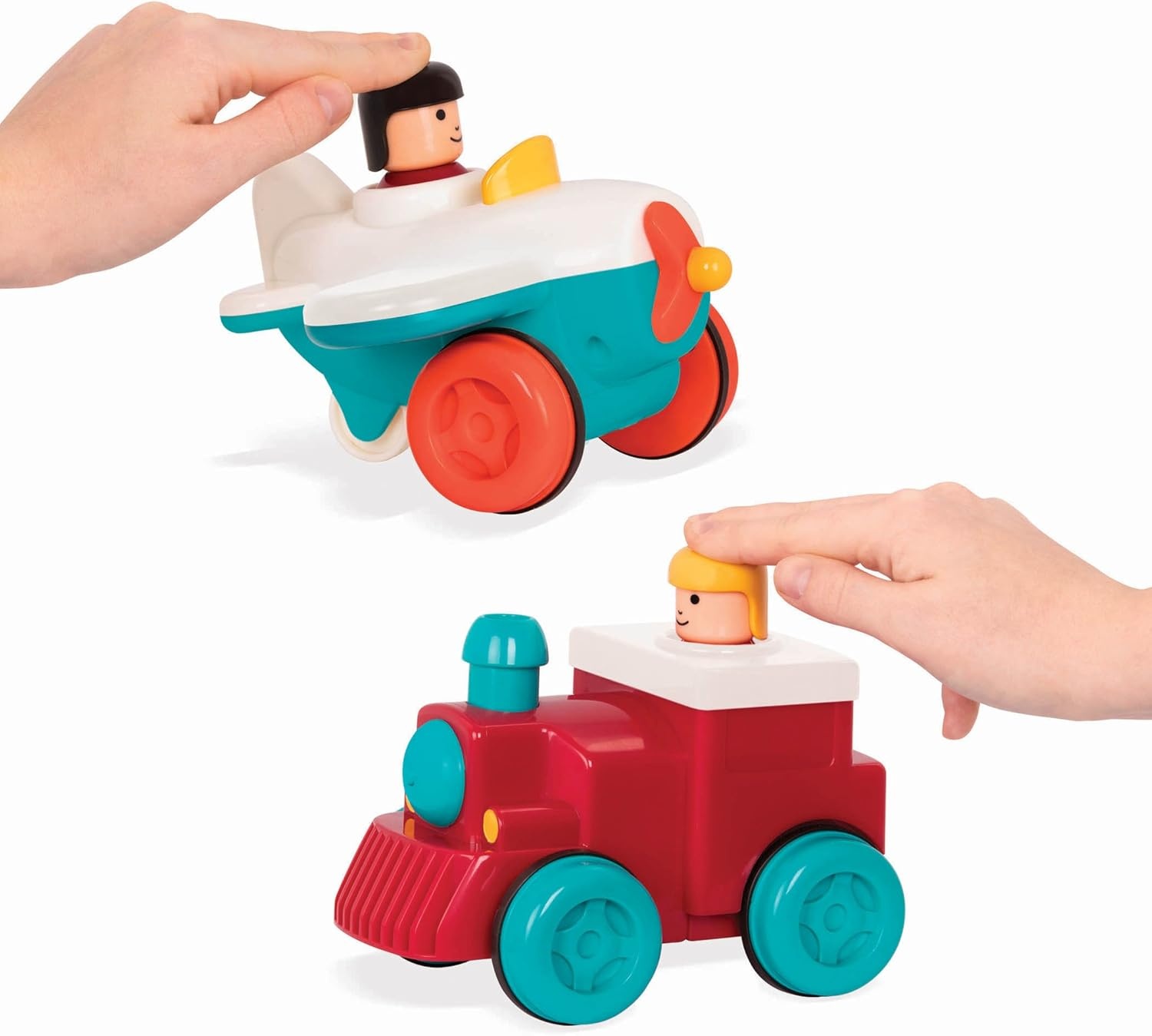 image:imageBattat  Car amp Color Sorting Playset  Cause  and  Effect Toy  Push amp Go Cars  Color  Coded Matching  2 Years  3  Car Garage RedPump  Go