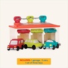 image:imageBattat  Car amp Color Sorting Playset  Cause  and  Effect Toy  Push amp Go Cars  Color  Coded Matching  2 Years  3  Car Garage Red3 Car Garage
