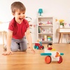 image:imageBattat  Car amp Color Sorting Playset  Cause  and  Effect Toy  Push amp Go Cars  Color  Coded Matching  2 Years  3  Car Garage RedPump  Go