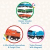 image:imageBattat  Classic Trains  6 Pieces Wooden Railroad Set  Magnetic Toy Trains  Train Engines amp Cars  3 Years Wooden Locomotives amp Freight CarsSet 1