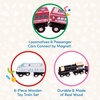 image:imageBattat  Classic Trains  6 Pieces Wooden Railroad Set  Magnetic Toy Trains  Train Engines amp Cars  3 Years Wooden Locomotives amp Freight CarsSet 2