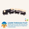 image:imageBattat  Classic Trains  6 Pieces Wooden Railroad Set  Magnetic Toy Trains  Train Engines amp Cars  3 Years Wooden Locomotives amp Freight CarsSet 2