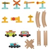 image:imageBattat  Classic Trains  6 Pieces Wooden Railroad Set  Magnetic Toy Trains  Train Engines amp Cars  3 Years Wooden Locomotives amp Freight CarsTrain set with tracks