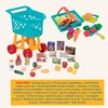 image:imageBattat  Deluxe Grocery Playset  Toy Food for Toddlers  Shopping Cart Toy  20 Pretend Food Items  3 Years Shopping Cart amp Groceries Bundle