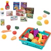 image:imageBattat  Deluxe Grocery Playset  Toy Food for Toddlers  Shopping Cart Toy  20 Pretend Food Items  3 Years Shopping Cart amp Groceries Bundle