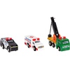 image:imageBattat  Miniature Toy Cars  6 Pieces Wooden Minis  Classic Rescue amp Construction Vehicles  Steamroller Dump Truck  3 Years Wooden Vehicles Set 2Set 1