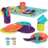 image:imageBattat  Play Dinner Set  45 Pieces Tea Party amp Supper Playset  Pretend Kitchen Toys  Tea Pot Plates Cutlery  3 Years45 pc Play Dinner Set