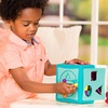 image:imageBattat  Sort amp Stack Combo  17 Pieces Sensory Sorting Set  Activity Cube with Bead Maze  Educational amp Dexterity Toys  2 Years  Shape Sorter Cube  Stacking RingsShape Sorter Cube