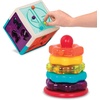 image:imageBattat  Sort amp Stack Combo  17 Pieces Sensory Sorting Set  Activity Cube with Bead Maze  Educational amp Dexterity Toys  2 Years  Shape Sorter Cube  Stacking RingsStacking Rings  Shape sorter Cube