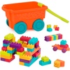 image:imageBattat  Building Blocks amp Wagon  55 Pieces Block Set  Construction Playset for Kids Toddlers  Developmental Toy  18 Months  Locbloc Wagon
