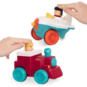 image:imageBattat  Car amp Color Sorting Playset  Cause  and  Effect Toy  Push amp Go Cars  Color  Coded Matching  2 Years  3  Car Garage RedPump  Go