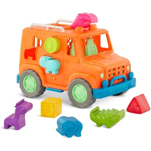 image:imageBattat  Wonder Wheels  Shape Sorter Toy Truck  9 Pieces Developmental Toy for Kids Toddlers  Animal amp Fruit Shapes  Recyclable Materials  Safari Shape Sorter Truck  1 Year 