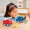 image:imageBattat  Light  Up Yellow Bus  5 Toy Figures  Realistic Sounds  Folding Stop Sign  18 Months  Light amp Sound School Bus3 Rescue Trucks
