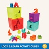 image:imageBattat  Sorting amp Stacking Boxes  Nesting Toddler Play Cubes  Color  Coded Dexterity Keys  Numbers Letters amp Shapes  2 Years  Lock amp Learn Activity Cubes