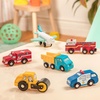 image:imageBattat  Set 2  Miniature Toy Cars  6 Wooden Vehicles  Classic Wooden Toy  Mini Fire Engine Dump Truck  3 Years 