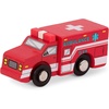 image:imageBattat  Set 2  Miniature Toy Cars  6 Wooden Vehicles  Classic Wooden Toy  Mini Fire Engine Dump Truck  3 Years 