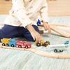 image:imageBattat  Set 2  Miniature Toy Cars  6 Wooden Vehicles  Classic Wooden Toy  Mini Fire Engine Dump Truck  3 Years 