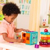 image:imageBattat  Shape Sorter Cube Stacking Rings  Sort amp Stack Combo  17Pieces Sensory Sorting Set  Activity Cube with Bead Maze  Educational amp Dexterity Toy  2 Years 