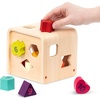 image:imageBattat  Shape Sorter for Toddlers Kids Wooden Learning Cube 10 Colorful Wood Shapes with Numbers Count amp Sort Cube 1 Year 