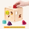 image:imageBattat  Shape Sorter for Toddlers Kids Wooden Learning Cube 10 Colorful Wood Shapes with Numbers Count amp Sort Cube 1 Year 