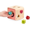 image:imageBattat  Shape Sorter for Toddlers Kids Wooden Learning Cube 10 Colorful Wood Shapes with Numbers Count amp Sort Cube 1 Year 