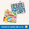 image:imageBattat  Wooden Cube Puzzle  Puzzles for Toddlers  6 Puzzles in 1  Wooden Toys  Educational Toys  2 Years  Puzzle Cube PetsAlphabets  Numbers
