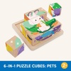 image:imageBattat  Wooden Cube Puzzle  Puzzles for Toddlers  6 Puzzles in 1  Wooden Toys  Educational Toys  2 Years  Puzzle Cube PetsCube Puzzle
