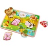 image:imageBattat  Wooden Number amp Shapes Puzzle  Puzzle n Learn  Educational Toy for Kids  2 YearsFarm Animals