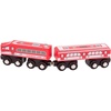 image:imageBattat  Wooden Trains  Toddler Railroad Set  Trains in Red White and Blue  Locomotives amp Passenger Cars  3 Years   Wooden Passenger Trains